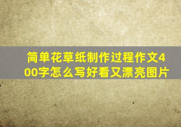 简单花草纸制作过程作文400字怎么写好看又漂亮图片