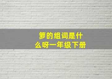 箩的组词是什么呀一年级下册