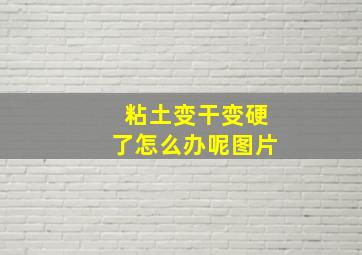 粘土变干变硬了怎么办呢图片