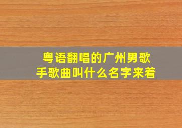 粤语翻唱的广州男歌手歌曲叫什么名字来着