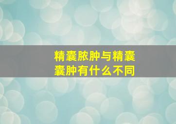 精囊脓肿与精囊囊肿有什么不同