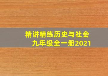 精讲精练历史与社会九年级全一册2021