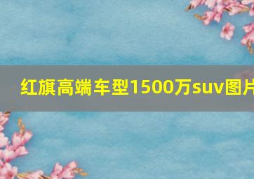 红旗高端车型1500万suv图片