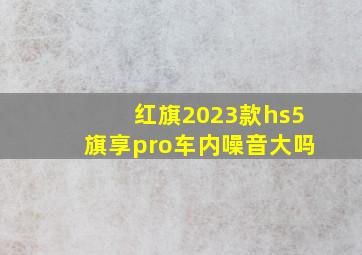 红旗2023款hs5旗享pro车内噪音大吗