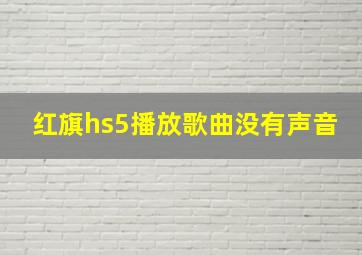 红旗hs5播放歌曲没有声音