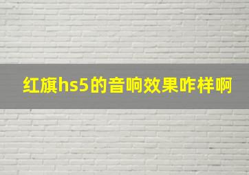 红旗hs5的音响效果咋样啊