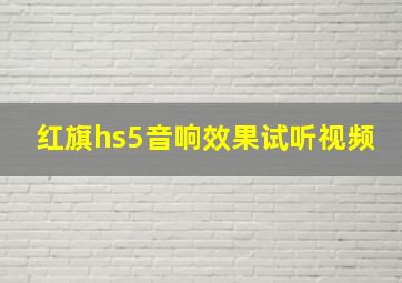 红旗hs5音响效果试听视频