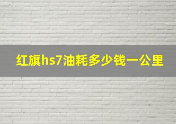 红旗hs7油耗多少钱一公里