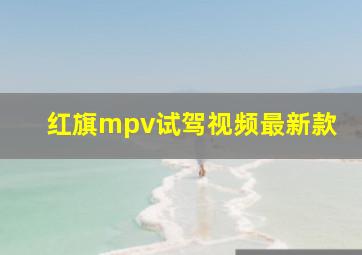 红旗mpv试驾视频最新款