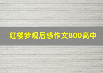 红楼梦观后感作文800高中