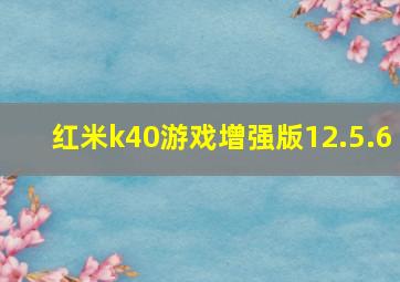 红米k40游戏增强版12.5.6