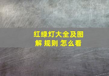 红绿灯大全及图解 规则 怎么看