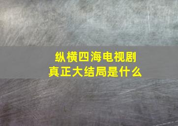 纵横四海电视剧真正大结局是什么