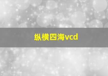 纵横四海vcd