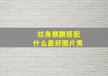 纹身麒麟搭配什么最好图片男