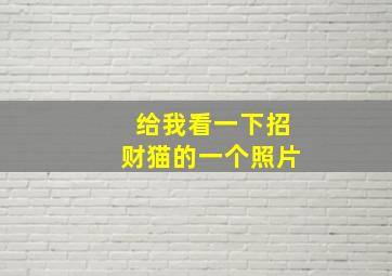 给我看一下招财猫的一个照片