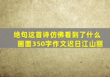 绝句这首诗仿佛看到了什么画面350字作文迟日江山丽