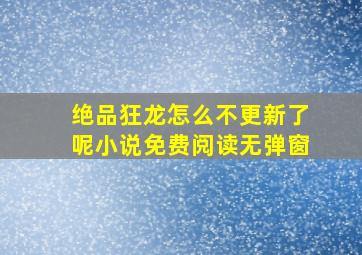 绝品狂龙怎么不更新了呢小说免费阅读无弹窗