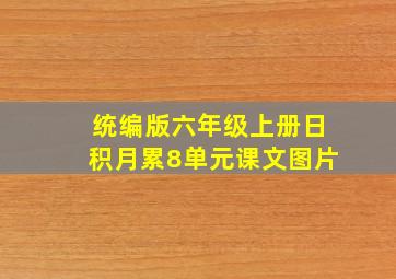 统编版六年级上册日积月累8单元课文图片