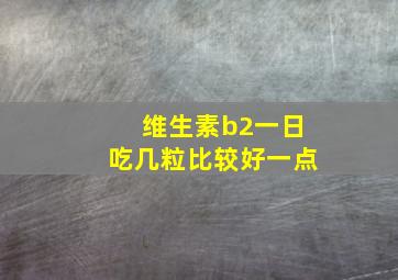 维生素b2一日吃几粒比较好一点