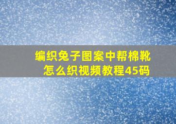 编织兔子图案中帮棉靴怎么织视频教程45码