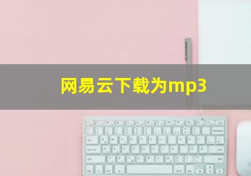 网易云下载为mp3