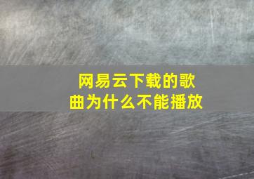 网易云下载的歌曲为什么不能播放