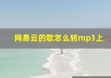 网易云的歌怎么转mp3上