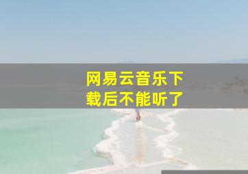 网易云音乐下载后不能听了