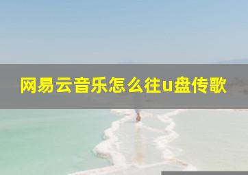 网易云音乐怎么往u盘传歌