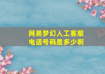 网易梦幻人工客服电话号码是多少啊