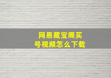 网易藏宝阁买号视频怎么下载