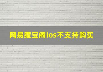 网易藏宝阁ios不支持购买