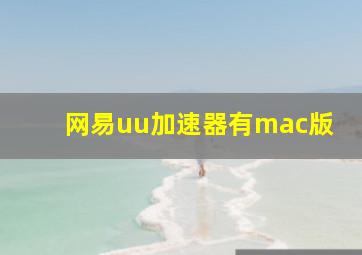 网易uu加速器有mac版