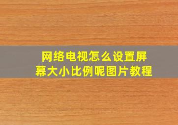 网络电视怎么设置屏幕大小比例呢图片教程