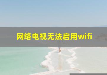 网络电视无法启用wifi