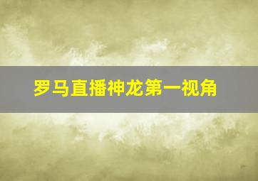 罗马直播神龙第一视角