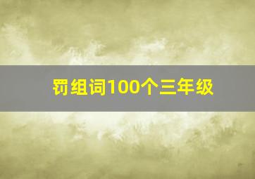 罚组词100个三年级