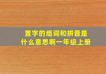 置字的组词和拼音是什么意思啊一年级上册