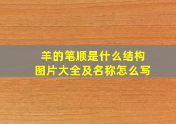 羊的笔顺是什么结构图片大全及名称怎么写