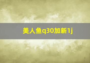 美人鱼q30加新1j