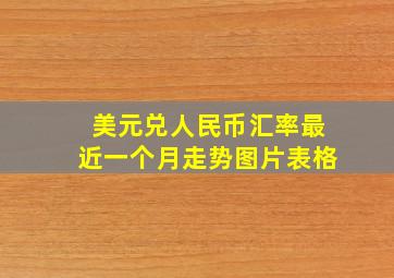 美元兑人民币汇率最近一个月走势图片表格