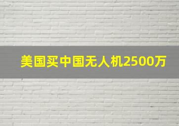 美国买中国无人机2500万