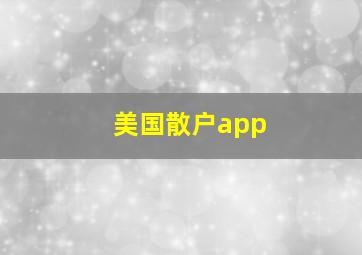 美国散户app