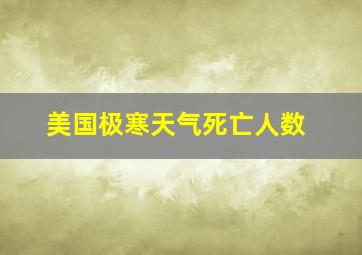 美国极寒天气死亡人数