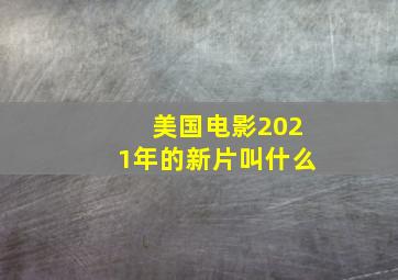 美国电影2021年的新片叫什么