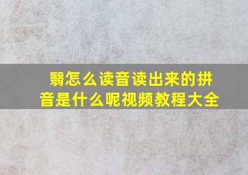 翳怎么读音读出来的拼音是什么呢视频教程大全