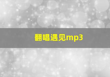 翻唱遇见mp3