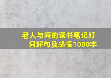 老人与海的读书笔记好词好句及感悟1000字