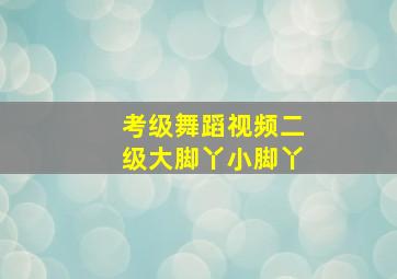 考级舞蹈视频二级大脚丫小脚丫